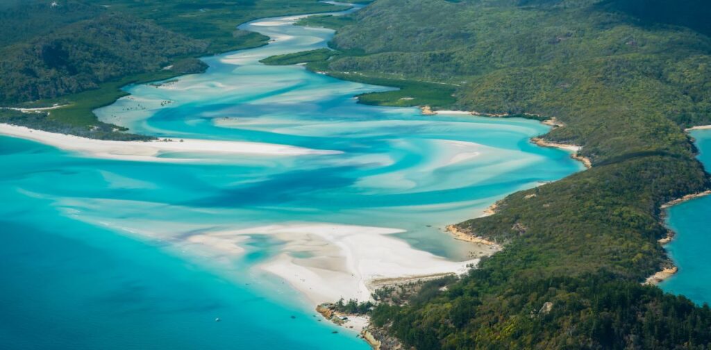 Praias-Paradisíacas-Praia-de-Whitehaven-Austrália